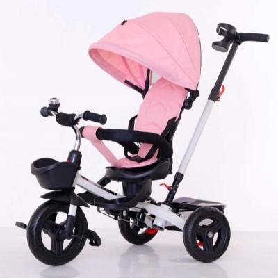 China Favorable price safety factory quality baby tricycle with pedal push handle stroller tricycle can fold 3 wheel children tricycle for sale