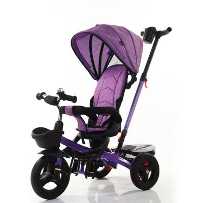 China Safety Guard Iron Children 3 Wheel Tricycle Baby Stroller Toys Push Kids Tricycle for sale