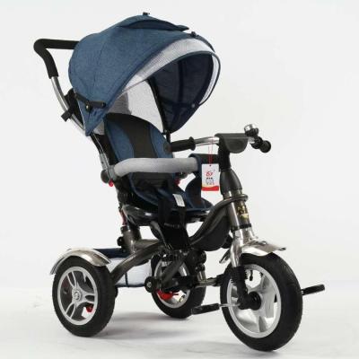 China Safety baby tricycle for 1-6 years old with canopy kids metal foldable tricycle for kids for sale