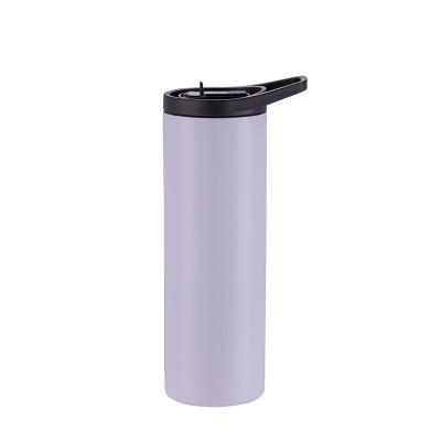 China Stocked USA Warehouse Stocked 20oz Dual Lids Straight Sublimation Blanks Portable Handled Lids Tumbler Stainless Steel Tumbler Sport Mug for sale