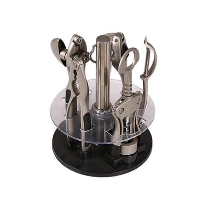 China Sustainable Promotional Kitchen Gadgets Tools Wine Accessories Opener Gift Set Amazon Hot Zinc Alloy Handle Fruit & Vegetable Tools Set for sale