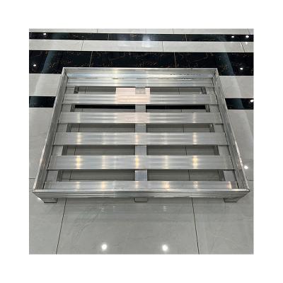 China Warehouse 4-Way Lightweight Aluminum Profile Standard Single Faced Single Face Pallet for sale