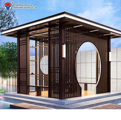 China Garden Morden High Quality Luxury Aluminum Metal Hardtop Galvanized Roof Gazebo Easily Assembled for sale