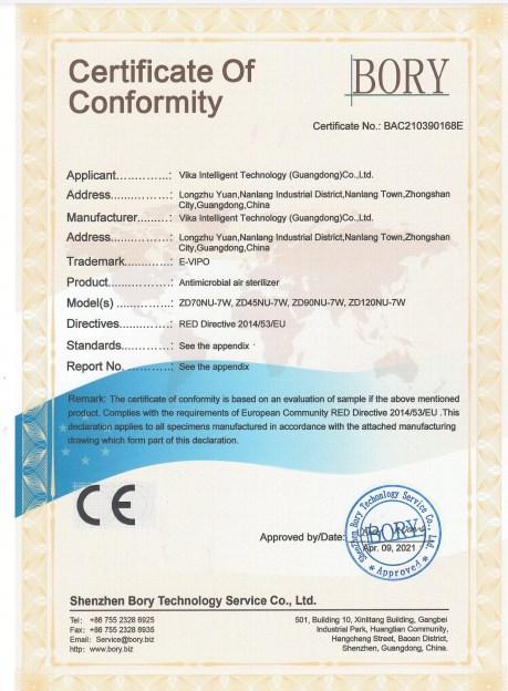 CE - Vika Intelligent Technology (Guangdong) Co., Ltd.