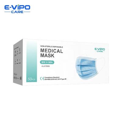 China Factory Direct Sale Medical Disposable Surgical Respirator Mask Earloop Face Mask Medical Single Use for sale