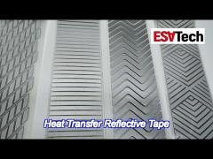 silver heat transfer reflective tape on fabric customized pattern