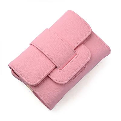 China 2021 New Anti-theft Ladies Fashion Design Purse Short Section PU Leather Women Wallet With Latch, Women's Vintage Phone Clutch Purse Bag for sale