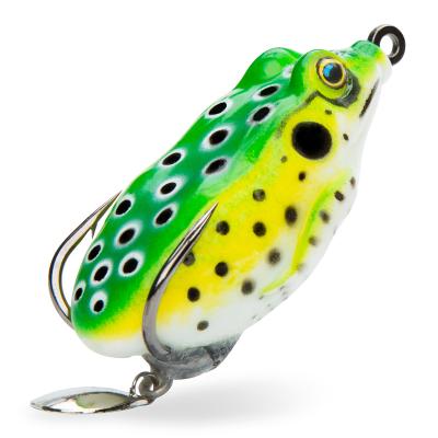 China Silicone 5.5cm 10.5g, Soft Frog Fishing Lure with Spoon for Snakehead, Frog Bait for sale