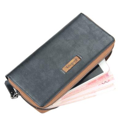 China Baellerry new style long zipper PU section zipper leather wallet for men, multifunctional large capacity phone bag wholesale for sale