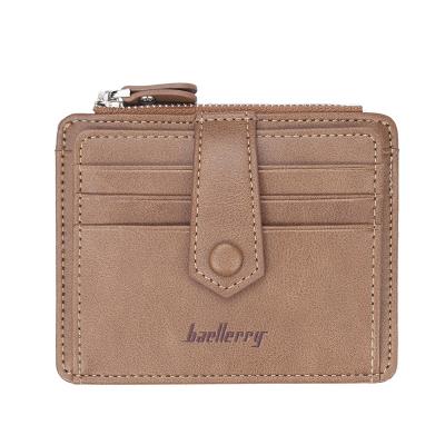 China 2019 baellerry new high quality pu leather card holder for men with latch, male short coin purse wallet for sale