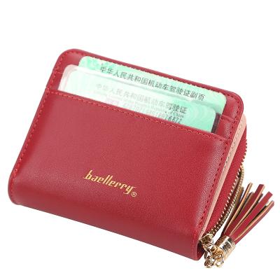 China Baellerry new anti-theft style multifunctional short zipper card wallet with latch for women, female card holder card case for lady for sale