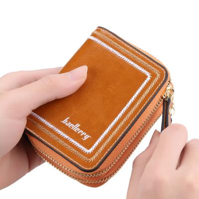 China Baellerry 2021 new style fashionable PU leather suture short organ card wallet for women, main Lady Card Holder Case wallet wholesale for sale