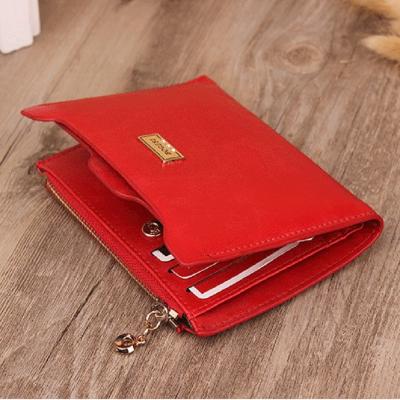 China BOGESI 2018 High Quality New Style Fashion Women's Short PU Leather Wallets,Lady Zipper Coin Purses,Female Card Holder for sale