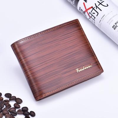 China Fuerdanni grain and american 2019 european style vintage glazed grain short section clip wallet for men for sale