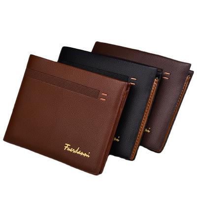 China Wholesale New Style Finest Fuerdanni Nubuck Leather Men's Vintage Card Wallets Waterproof PU Leather Male Coin Purses Card Holder Case for sale