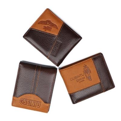 China High Quality GUBINTU Brand Luxury Genuine Leather Wholesale Men's Style Short Wallets,Coin Purse for sale