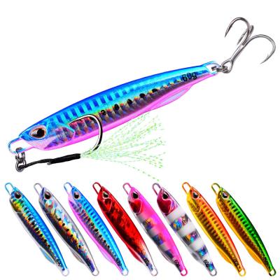 China New PROBEROS 2021 New Metal Spoon Bait Slow Jig Iron Dish Simulation Advance PVC Fish Lure Artificial Fishing Rocker LF102 Wholesale for sale