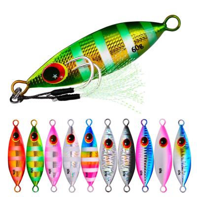 China New PROBEROS 2021 New Metal Spoon Bait Slow Jig Iron Dish Simulation Advance PVC Fish Lure Artificial Fishing Rocker LF105 Wholesale for sale