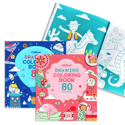 China Economic Educational Drawing Books 80 Coloring Book Pictures Mideer Toys MD4093 for sale