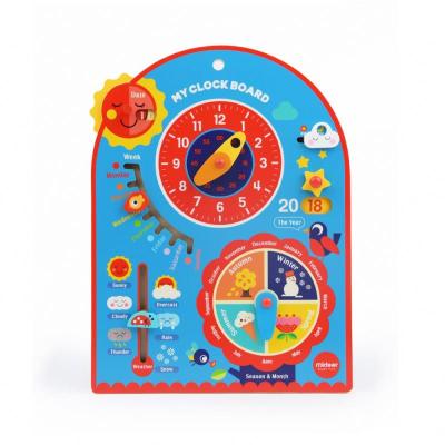 China MIDEER MD2029 Baby Wooden Board Wall Clock Educational Funny Toys For Children for sale