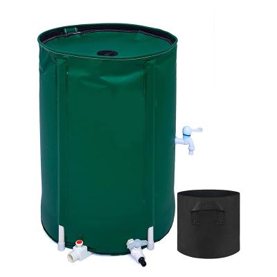 China Collect rainwater 50 gallon pvc tarpaulin portable rainwater barrel outdoor folding portable bucket bpa free for sale