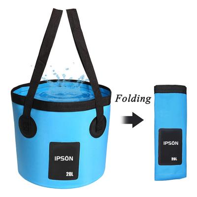 China Multifunctional Portable Folding Folding Bucket Water Container Fishing Traveling Folding Bucket For Traveling Camping Hiking for sale