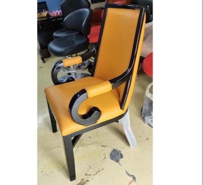 China Contemporary SUCCESSOR factory price restaurant chair with armrest solid wood frame soft sponge good quality casino Baccarat chair for sale