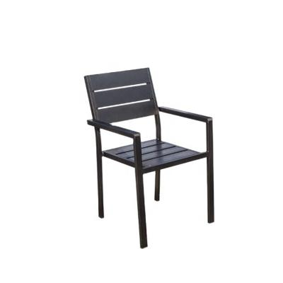 China Modern Successor Modern Outdoor Plastic wood tables and chairs Garden leisure antiseptic wood dining chair Horizontal Chair for sale