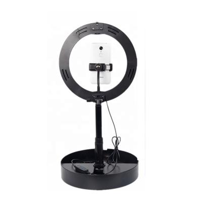 China Photogrphy 10 Inch Tripod Photographic Selfie LED Ring Foldable Light Stand For Live Stream Make Up for sale