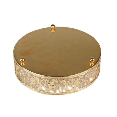 China High Quality Iron Multiple Uses Metal Tray Luxury Gold Metal Tray Mini Custom Round Trays for sale