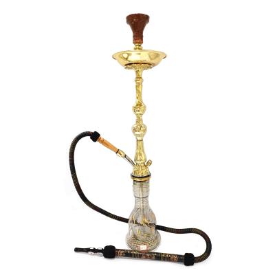 China Portable Wholesale Huka Handmade Hookah Pattern Printing Bottle Glass Hose Pipe Luxury Aluminum Shisha Russia Hookah for sale