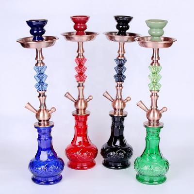 China Hot Selling Amazon Hookah Smoking Set Arabic 1 Hose Shisha Huka Smoking Set Luxury Shisha With Brass Water Pipe for sale