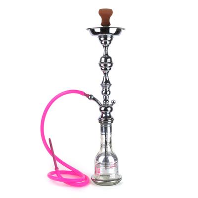 China Portable 2021 Handmade New Style Huka Hookah 1 Hose Gold Chicha Alloy Hookah Shisha Set With Colorful Hoses for sale