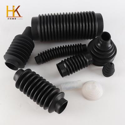 China Industrial Rubber Flexible Fkm Nbr Epdm Custom Rubber Parts Electrical Equipment Rubber Bellows for sale