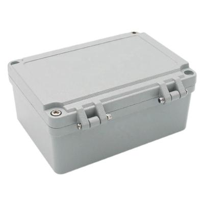 China Electronic Material 185*135*85mm Outdoor Waterproof Cast Aluminum Box IP67 Outer Casing Die Cast Electrical Junction Box Hinge Type for sale