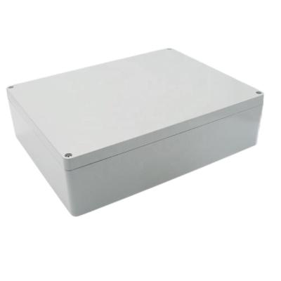 China Electronic Material 400*310*110mm Cast Aluminum Box IP67 Outdoor Waterproof Outer Casing Die Cast Electrical Junction Box 4 Screws for sale