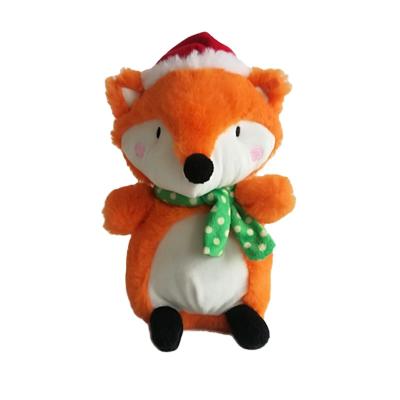 China 2020 Custom Soft Plush Christmas Doll Stuffed Fox Cute Toy Doll for sale