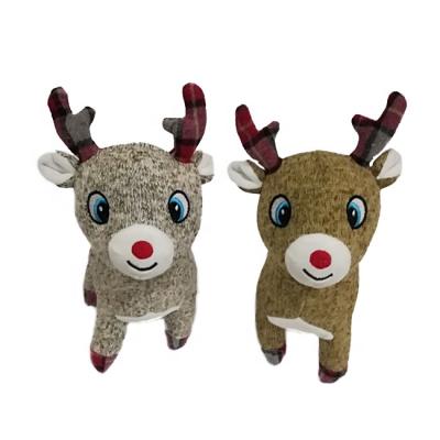 China 2021 Custom Cute Plush Stuffed Christmas Animal Deer Soft Stuffed Christmas Gift Moose Toys OEM for sale