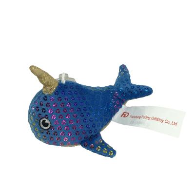 China Wholesale Custom Plush Stuffed Plush Sea Animal Sequin Keychain for sale