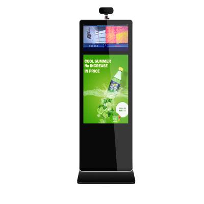 China Temperature Sensor Scanner Kiosk Temperature Monitor Digital Signage and Indoor Display Advertising Player Display Screen Kiosk for sale