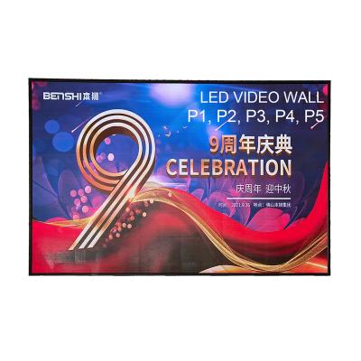 China LED Display Advertising Player Indoor Outdoor Airport Customize Indoor P1 P2 P3 P4 P5 Full Color Video Wall benshidisplay for sale