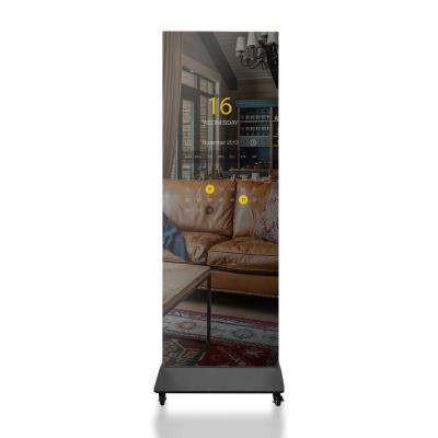 China benshidisplay smart mirror floor split screen mirror touch screen digital signage stand and displays kiosk advertising player screens monitor for sale