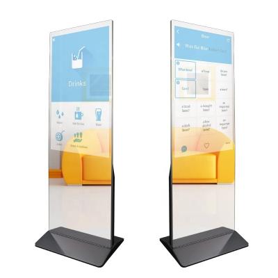 China indoor bems benshidisplay floor stand magic smart mirror digital signage and display kiosk for advertising and fitness in gym or stores for sale