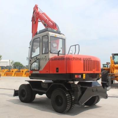 China Excavator Company China Manufacture Price 9ton 0.23cbm Metal Mini Wheel Excavator Machinery for sale