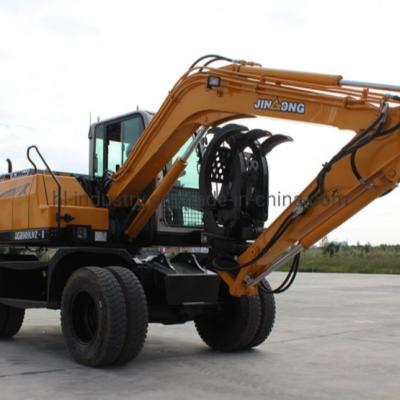 China Excavator Company 9tons Wheel Excavator Gold Supplier Heavy Construction Earthmoving Machine for sale