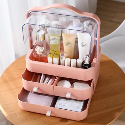 China XingYou Portable Desktop Storage Box Waterproof Dustproof Makeup Cosmetic Organizer with Drawers for sale