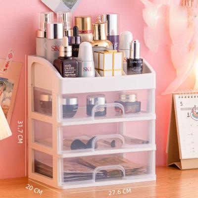 China XingYou Sustainable Large 1--3-Drawer Cosmetic Storage Display Boxes Makeup Rack Makeup Storage Case for sale