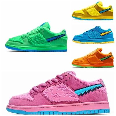 China 2022 Hot New Brand Nk Sb Cushioning Dip Low Three Bear Pack Series High Quality Men Women Walking Style Shoes Casual Sports Sneakers for sale