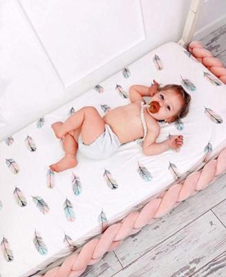 China Wholesale Custom Printing Stripe China Baby Bedding Set Fitted Crib Sheet for sale