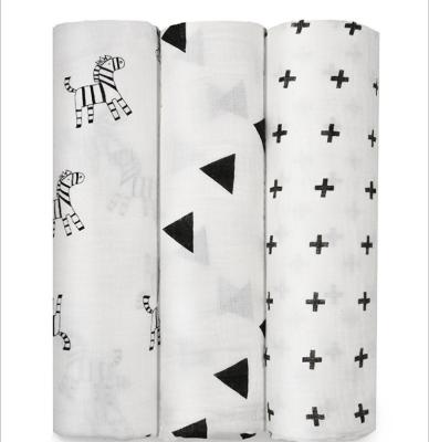 China Sustainable Organic Cotton Wrap Blankets Baby Muslin 120x120cm for sale